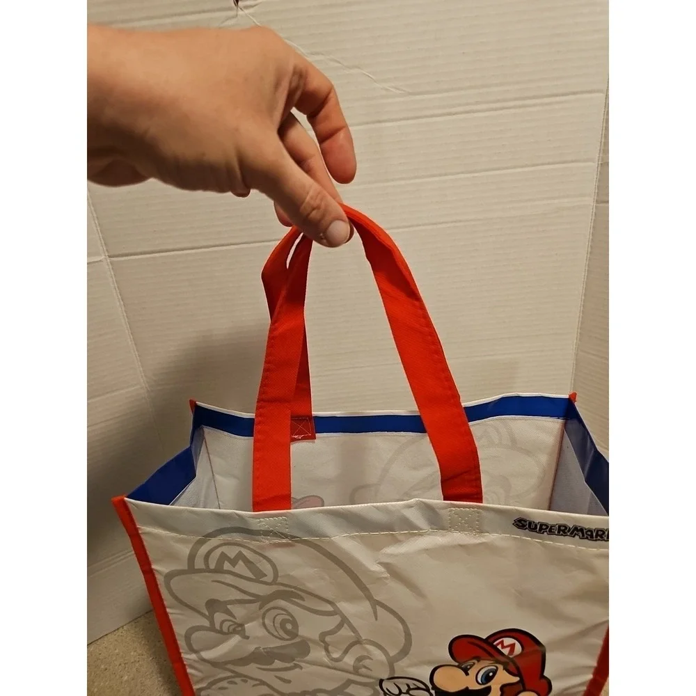 Nintendo Mario Reusable Super Mario Tote Bag Red Handles 2011